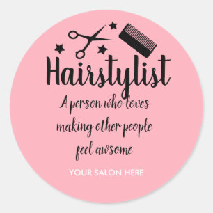 ピンクヘアスタイリスト引用文おもしろい美容師スター ラウンドシール