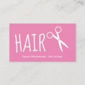 ピンクヘアドレッサーフラットロイヤリティカード ロイヤリティカード (正面)