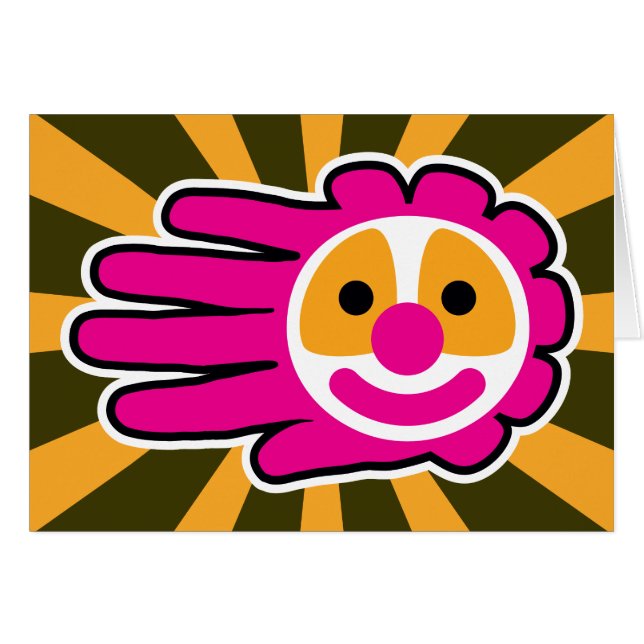 ピンクヘアピエロ顔ハンド (正面横)