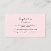 ピンクヘアメイクアップ美しいサロンシンプル 名刺 (裏面)