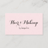 ピンクヘアメイクアップ美しいサロンシンプル 名刺 (正面)