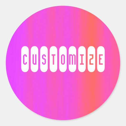 ピンクヘイズ – テンプレート ラウンドシール (正面)