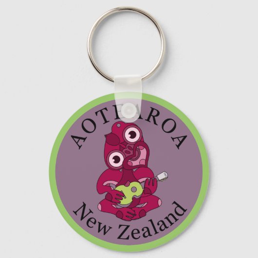 ピンクヘイ遊ティキの丘 キーホルダー (正面)