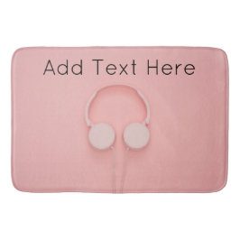 ピンクヘッドフォン（ワイヤ付） バスマット
