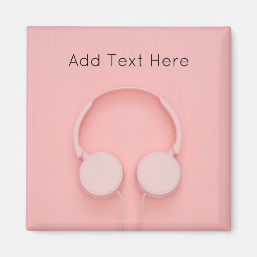 ピンクヘッドフォン（ワイヤ付） マグネット (正面)