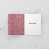 ピンクヘビプリントプリントありがとう サンキューカード (内部)