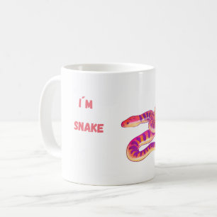 ピンクヘビ コーヒーマグカップ