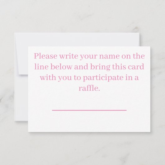 ピンクベアとバルーンをテーマにしたエンクロージャカード 招待状 (裏面)