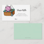 ピンクベアカスケットおむつラッフルチケット エンクロージャーカード (正面/裏面)