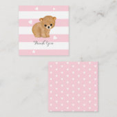 ピンクベアハートサンキューノートカード ノートカード (正面/裏面)