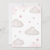 ピンクベアバルーンベビーシャワー招待状 招待状 (裏面)