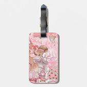 ピンクベアーコケット ラゲッジタグ (裏面縦)