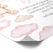 ピンクベアーバルーンbearly待って言わないベビー ポスター (角)