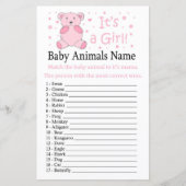 ピンクベアーベビーアニマルズネームゲーム (正面)