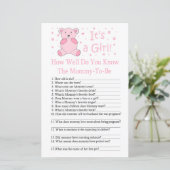 ピンクベアー赤ちゃんシャワーのゲームをどれだけ知っているか (スタンド正面)