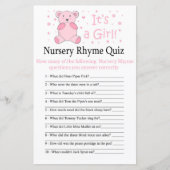 ピンクベア子供部屋ライムクイズ赤ちゃんシャワーゲーム (正面)