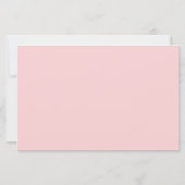 ピンクベア赤ちゃんシャワーアドバイス予測カード (裏面)