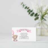 ピンクベア 赤ちゃんのシャワー絵本 エンクロージャーカード (スタンド正面)