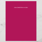 ピンクベイクセール招待状 チラシ (裏面)