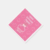 ピンクベイクハッピー スタンダードカクテルナプキン (角)