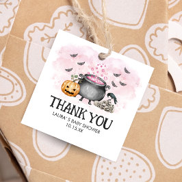 ピンクベイビーはハロウィンベイビーシャワーを仕掛ける スクエア フェイバータグ