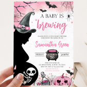 ピンクベイビーはハロウィンベイビーシャワーを仕掛ける 招待状