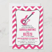 ピンクベイビーロックベイビーシャワー招待状 招待状 (正面)