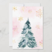 ピンクベイビー イッツコールド アウトサイド ベイビーシャワー 招待状 (裏面)