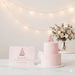 ピンクベイビー 寒いよ 外側 感謝カード