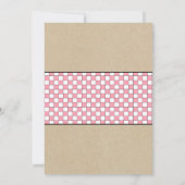 ピンクベイビーQ スプリンクル、BBQベイビーシャワー、女の子ベイビーQ 招待状 (裏面)