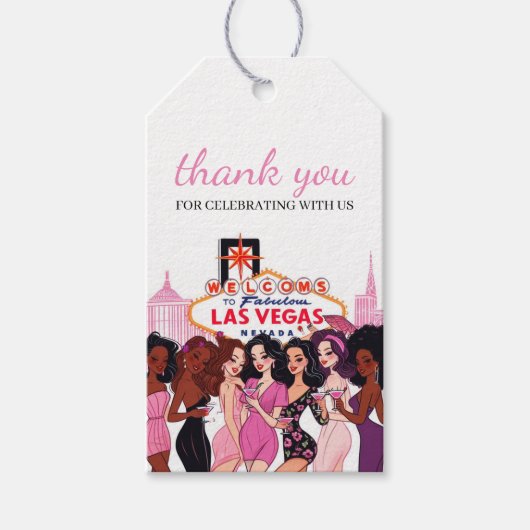 ピンクベガスバチェロレッテ ギフトタグ (正面)
