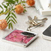 ピンクベゴニアスキーチェーン キーホルダー (側面)