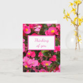 ピンクベゴニア考えフラワーズ カード (黄色い花)