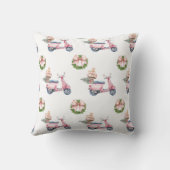 ピンクベスパクリスマスショッピング旅行 クッション (裏面)