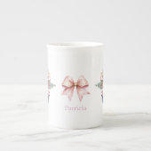 ピンクベスパクリスマスショッピング旅行 ボーンチャイナマグカップ (正面)