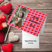 ピンクベパーソナライズされたイマイバレンタイン赤いハート カード