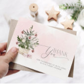 ピンクベビーの冷たい外の赤ちゃん感謝していシャワーあなた カード