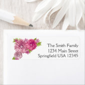 ピンクベビーイン開花ブランチ差出人住所 ラベル (インサイチュ)