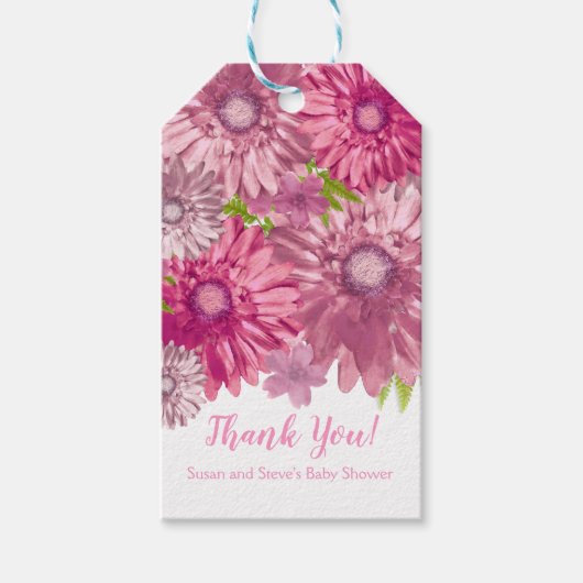 ピンクベビーイン開花ブランチ ギフトタグ (正面)