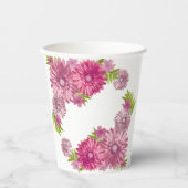 ピンクベビーイン開花ブランチ 紙コップ (正面)