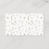 ピンクベビーイン開花ベビーガールシャワーおむつラッフル エンクロージャーカード (裏面)