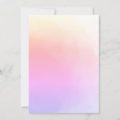 ピンクベビーイン開花ベビーシャワー招待状 招待状 (裏面)