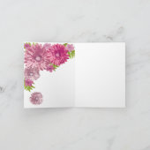 ピンクベビーイン開花空白のインサイドサンキューノート 招待状 (内部)