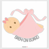 ピンクベビーオンボードカスタムカットビニールシール シール (シート)