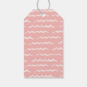 ピンクベビーオンボードサーフビーチベビーシャワー ギフトタグ (裏面)