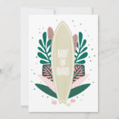 ピンクベビーオンボードベビーシャワー招待状 招待状 (正面)