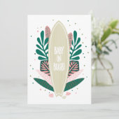 ピンクベビーオンボードベビーシャワー招待状 招待状 (スタンド正面)