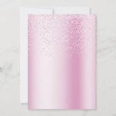 ピンクベビーカー赤ちゃんシャワー招待状 招待状 (裏面)