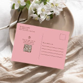 ピンクベビーガールかわいいシャワー招待状 ポストカード