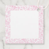 ピンクベビーガールウォーターデザイン名前をカスタムするスイーツ フェイバータグ (裏面)